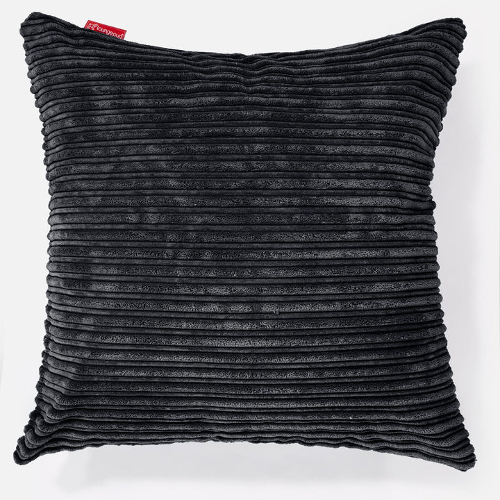 Poduszka ozdobna XL 70 x 70cm - Klasyczny sztruks Czerń 01