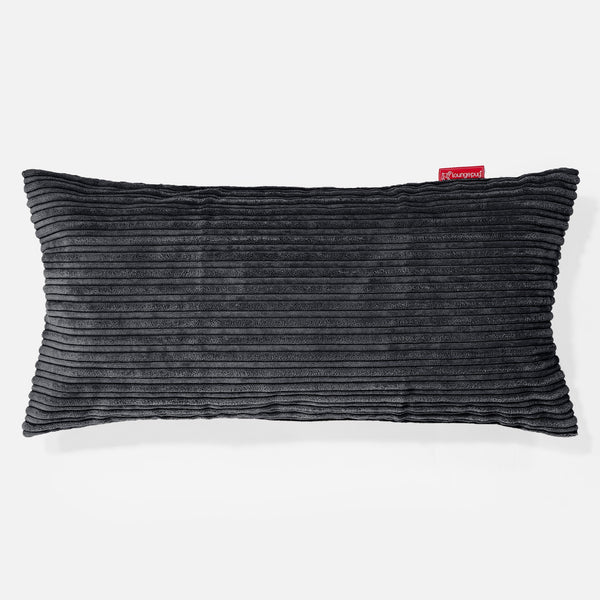 Poduszka XL prostokątna 40 x 80cm - Klasyczny sztruks Czerń 01