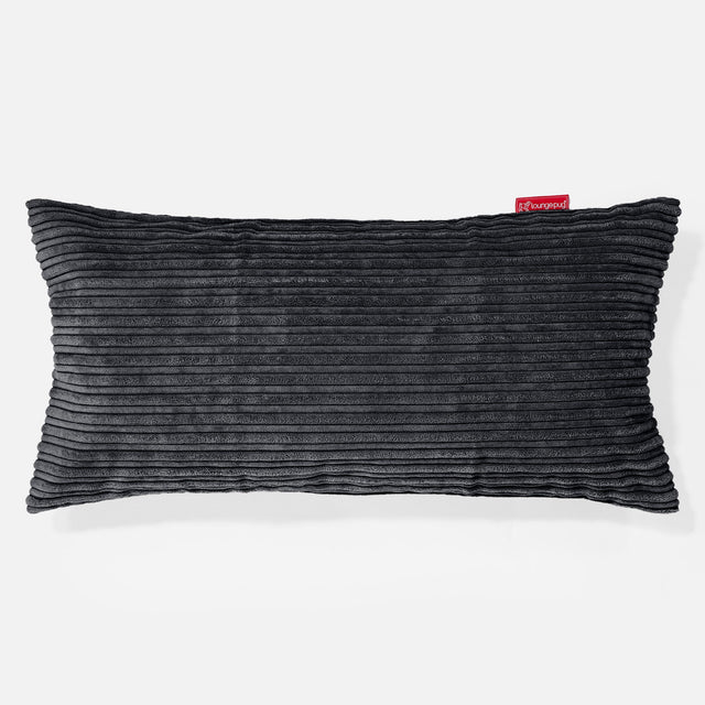 Poduszka XL prostokątna 40 x 80cm - Klasyczny sztruks Czerń 01