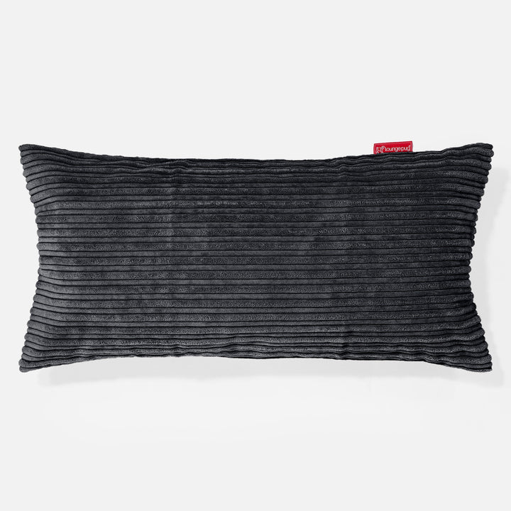 Poduszka XL prostokątna 40 x 80cm - Klasyczny sztruks Czerń 01