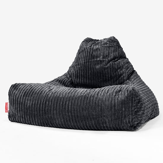 Pufa leżanka - Klasyczny sztruks Czerń 01