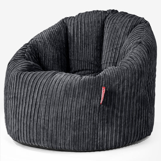 Siedzisko pufa worki sako Cuddle Up - Klasyczny sztruks Czerń 01