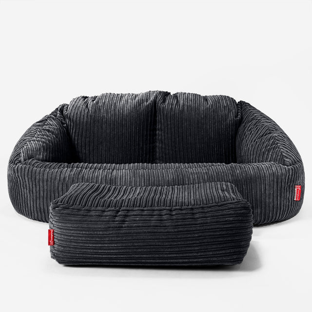 Sofa pufa Bubble - Klasyczny sztruks Czerń 02