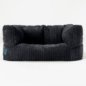 Sofa pufa dla dzieci Albert 2-6 lat - Klasyczny sztruks Czerń