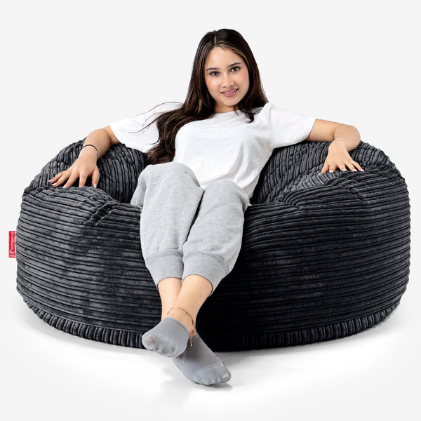 Sofa pufa Mammoth - Klasyczny sztruks Czerń 01