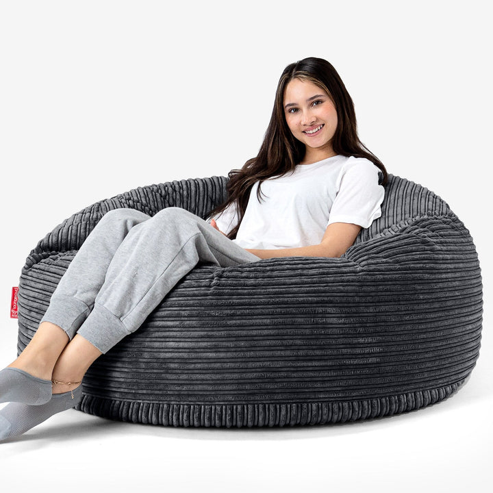 Sofa pufa Mammoth - Klasyczny sztruks Czerń 04