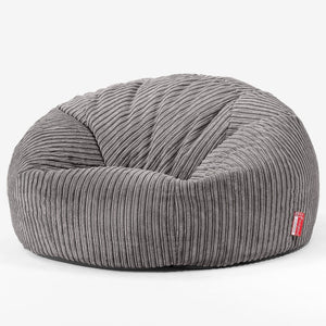 Klasyczna sofa pufa - Klasyczny sztruks Grafit szarość