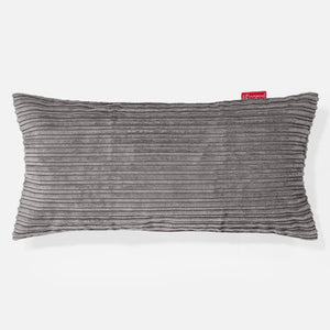 Poszewka na poduszkę XL prostokątna 40 x 70cm - Klasyczny sztruks Grafit szarość