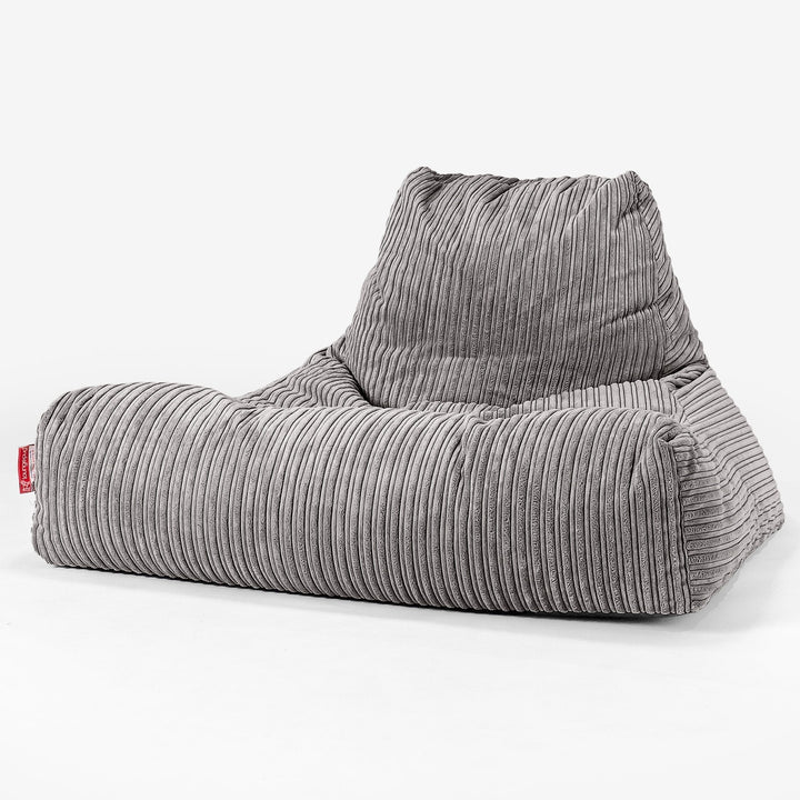 Pufa leżanka XXL - Klasyczny sztruks Grafit szarość 01