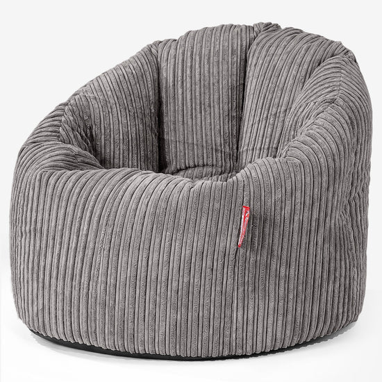 Siedzisko pufa worki sako Cuddle Up - Klasyczny sztruks Grafit szarość 01