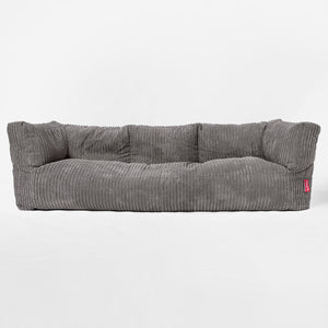 Sofa 3-osobowa pufa Albert - Klasyczny sztruks Grafit szarość