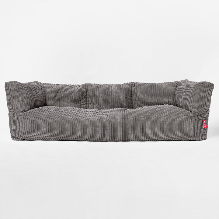 Sofa 3-osobowa pufa Albert - Klasyczny sztruks Grafit szarość 01