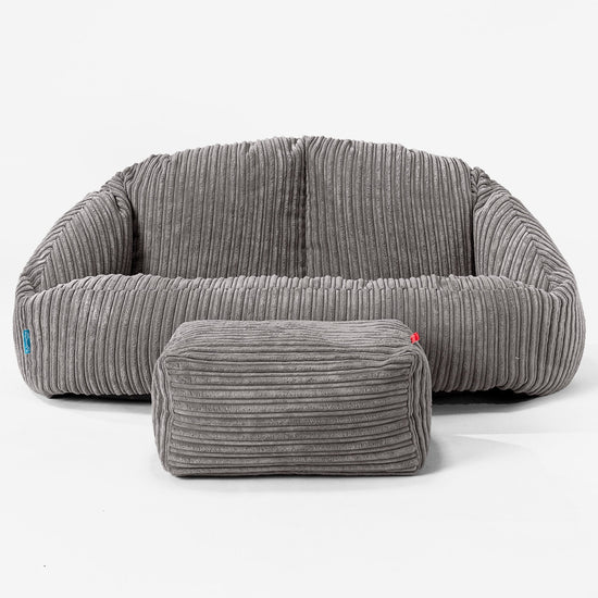Sofa pufa dla dzieci Bubble 2-6 lat - Klasyczny sztruks Grafit szarość 02