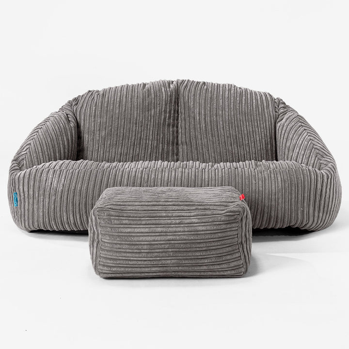Sofa pufa dla dzieci Bubble 2-6 lat - Klasyczny sztruks Grafit szarość 02