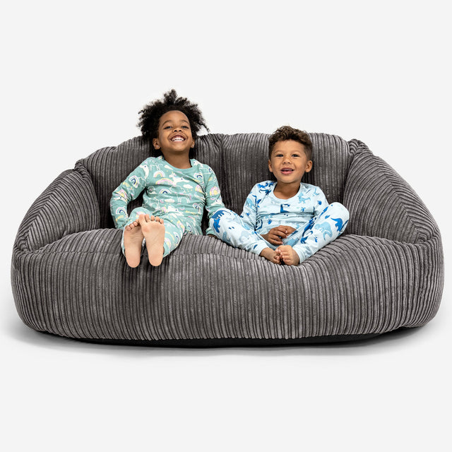 Sofa pufa gigant Bubble dla dzieci 3-14 lat - Klasyczny sztruks Grafit szarość 01