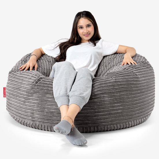 Sofa pufa Mammoth - Klasyczny sztruks Grafit szarość 01