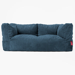 Sofa 2-osobowa pufa Albert - Klasyczny sztruks Granat