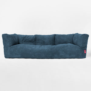 Sofa 3-osobowa pufa Albert - Klasyczny sztruks Granat