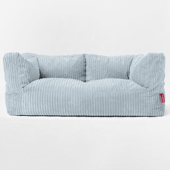 Sofa 2-osobowa pufa gigant Albert dla dzieci 3-14 lat - Klasyczny sztruks Jasny błękit 03