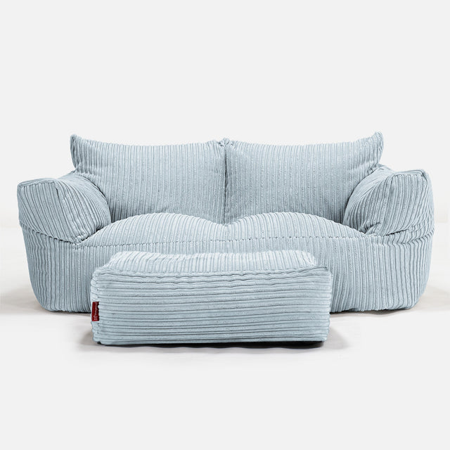 Sofa pufa Josephine - Klasyczny sztruks Jasny błękit 02