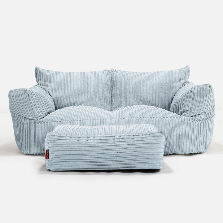 Sofa pufa Josephine - Klasyczny sztruks Jasny błękit 02