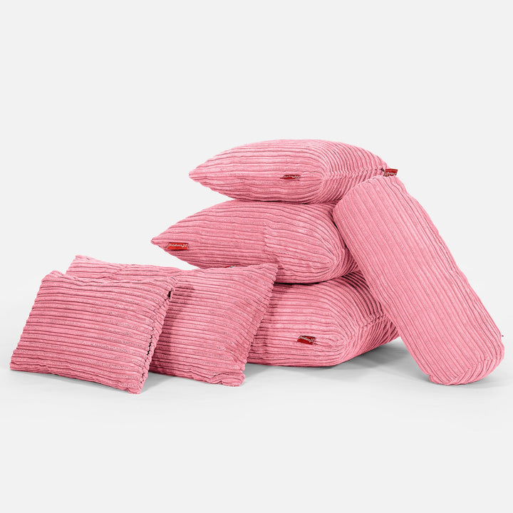 Poduszka ozdobna wałek 20 x 55cm - Klasyczny sztruks Koral 04