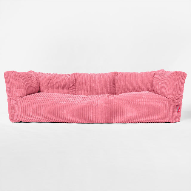 Sofa 3-osobowa pufa Albert - Klasyczny sztruks Koral 01