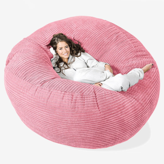 Sofa pufa XXL Mega Mammoth - Klasyczny sztruks Koral 01