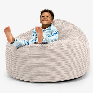 Pufa gigant dla dzieci 3-8 lat Snuggle - Klasyczny sztruks Kość słoniowa