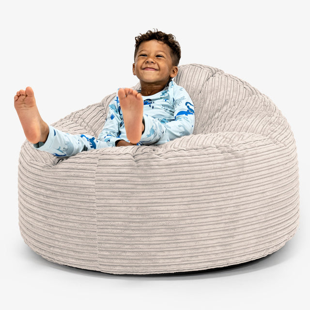 Pufa gigant dla dzieci 3-8 lat Snuggle - Klasyczny sztruks Kość słoniowa 01