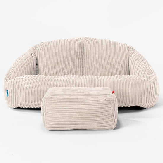Sofa pufa dla dzieci Bubble 2-6 lat - Klasyczny sztruks Kość słoniowa 02