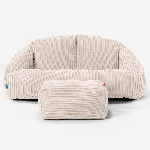 Sofa pufa dla dzieci Bubble 2-6 lat - Klasyczny sztruks Kość słoniowa 02