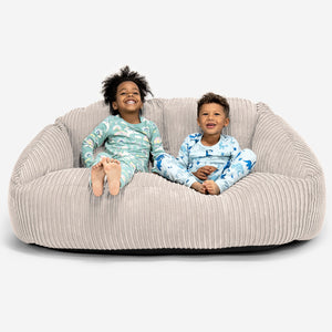 Sofa pufa gigant Bubble dla dzieci 3-14 lat - Klasyczny sztruks Kość słoniowa