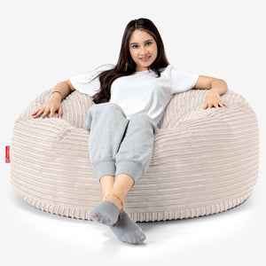 Sofa pufa Mammoth - Klasyczny sztruks Kość słoniowa
