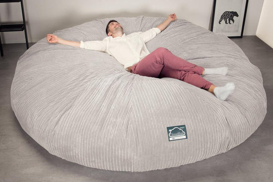 Sofa pufa piankowa CloudSac 5000 XXXXXL Titanic - Klasyczny sztruks Kość słoniowa 05