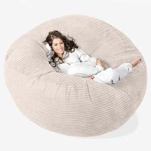 Sofa pufa XXL Mega Mammoth - Klasyczny sztruks Kość słoniowa