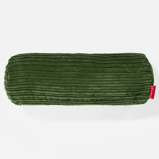Poduszka ozdobna wałek 20 x 55cm - Klasyczny sztruks Leśna zieleń 02