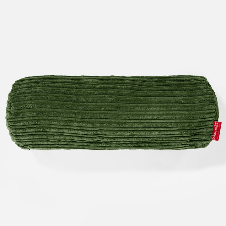 Poduszka ozdobna wałek 20 x 55cm - Klasyczny sztruks Leśna zieleń 02