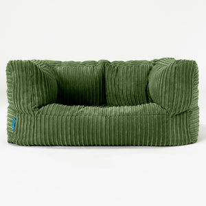 Sofa pufa dla dzieci Albert 2-6 lat - Klasyczny sztruks Leśna zieleń