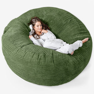 Sofa pufa XXL Mega Mammoth - Klasyczny sztruks Leśna zieleń