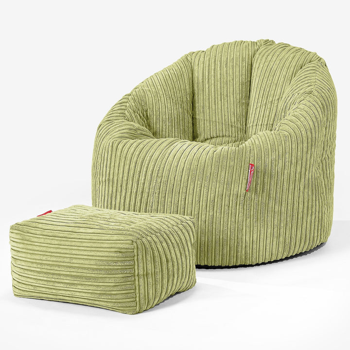 Siedzisko pufa worki sako Cuddle Up - Klasyczny sztruks Limonka 02