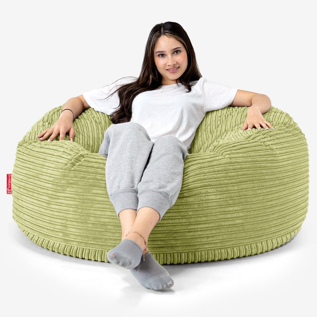 Sofa pufa Mammoth - Klasyczny sztruks Limonka 01