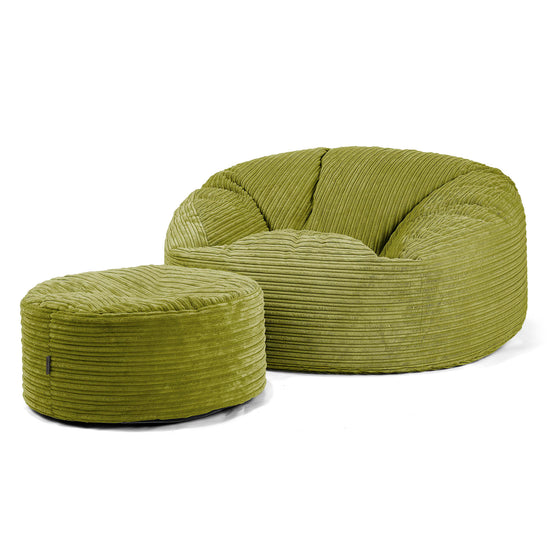 Sofa pufa Mammoth - Klasyczny sztruks Limonka 04