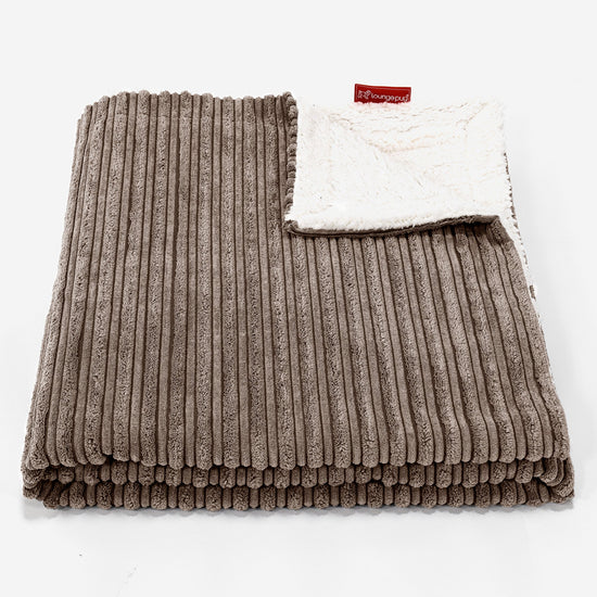 Narzuta / koc Sherpa - Klasyczny sztruks Moka 01