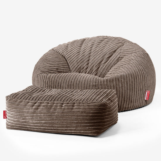 Sofa pufa dla dzieci 6-14 lat - Klasyczny sztruks Moka 03