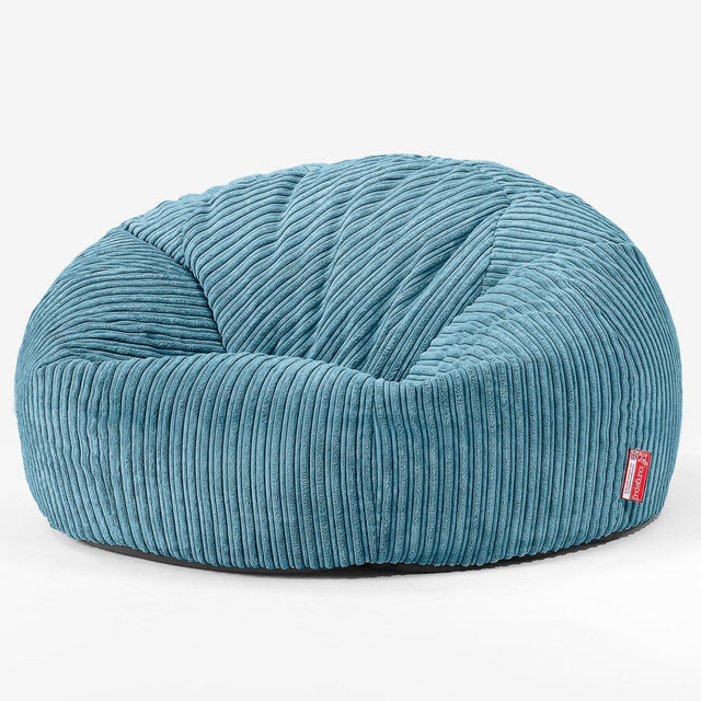 Klasyczna sofa pufa - Klasyczny sztruks Morski błękit 01
