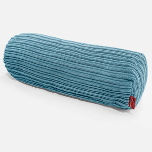 Poszewka na poduszkę ozdobna wałek 20 x 55cm - Klasyczny sztruks Morski błękit