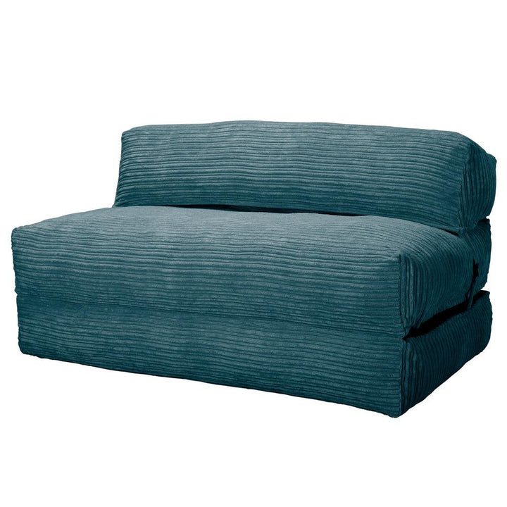 Siedzisko-łóżko podwójne Avery futon - Klasyczny sztruks Morski błękit 01