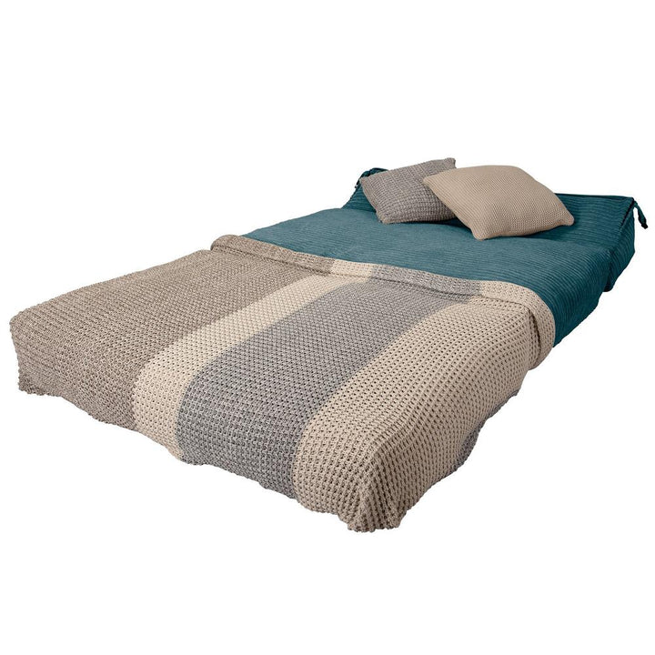 Siedzisko-łóżko podwójne Avery futon - Klasyczny sztruks Morski błękit 05