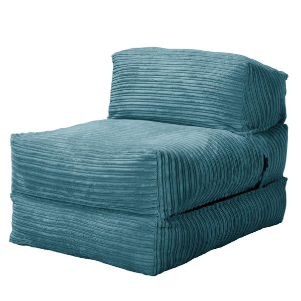 Siedzisko-łóżko pojedyncze Avery futon - Klasyczny sztruks Morski błękit 01
